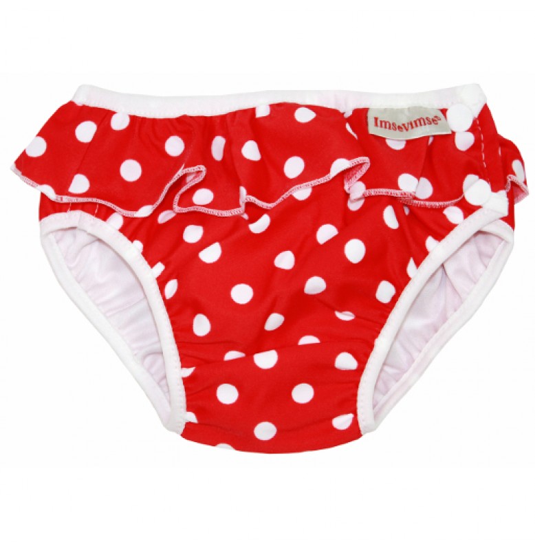 Reusable Swim Nappy Red Dots